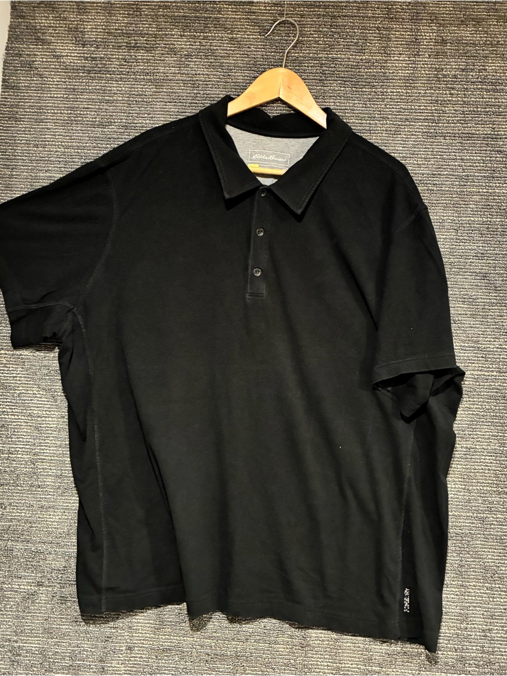 Eddie Bauer Black Men's Polo Shirt - Short Sleeve